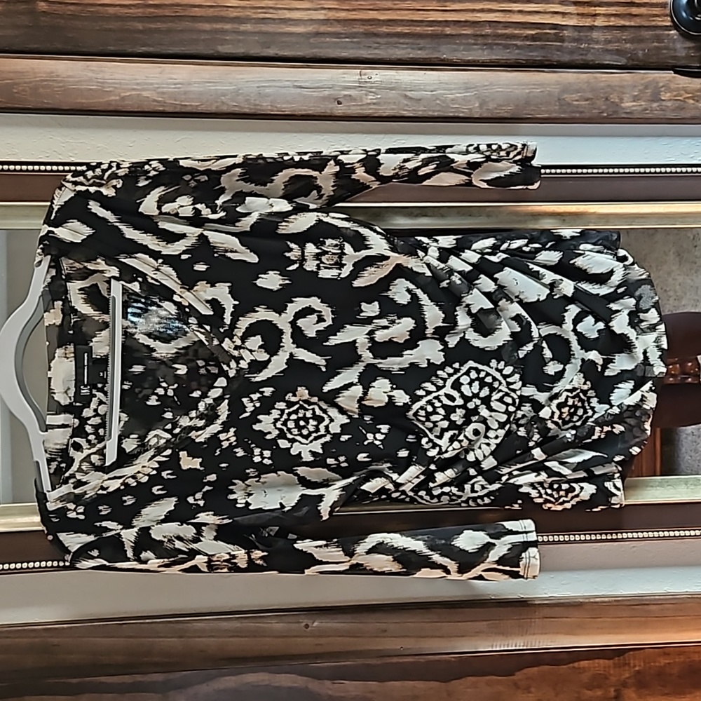 3/4 Sleeve side ruching blouse